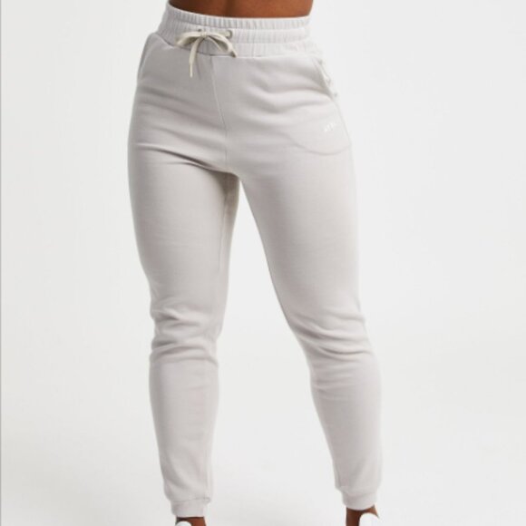 AYBL Everyday Comfy Sweatpant High Waist Joggers in Dove Gray / Tan Size Small - Picture 3 of 13